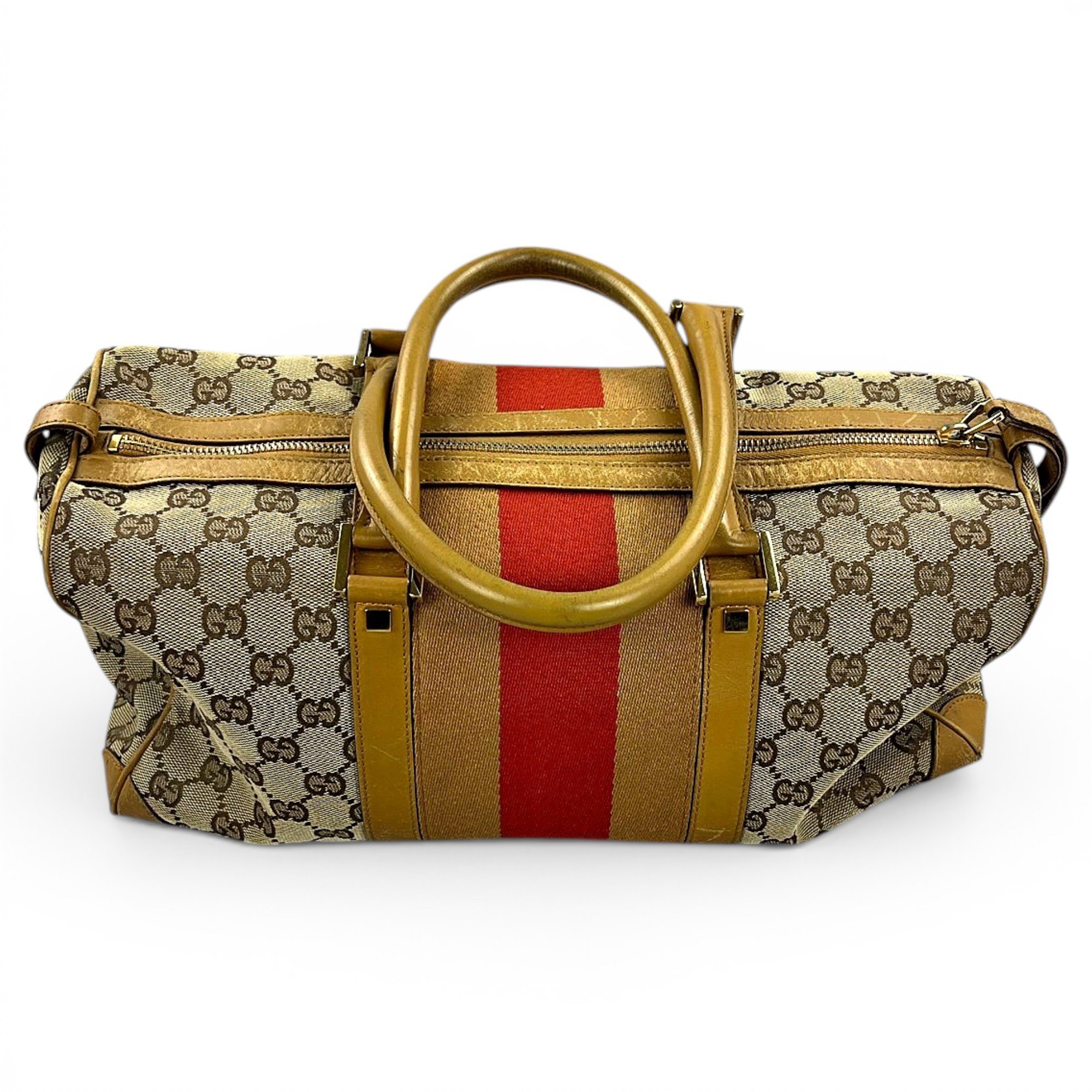 Boston leather bowling bag
