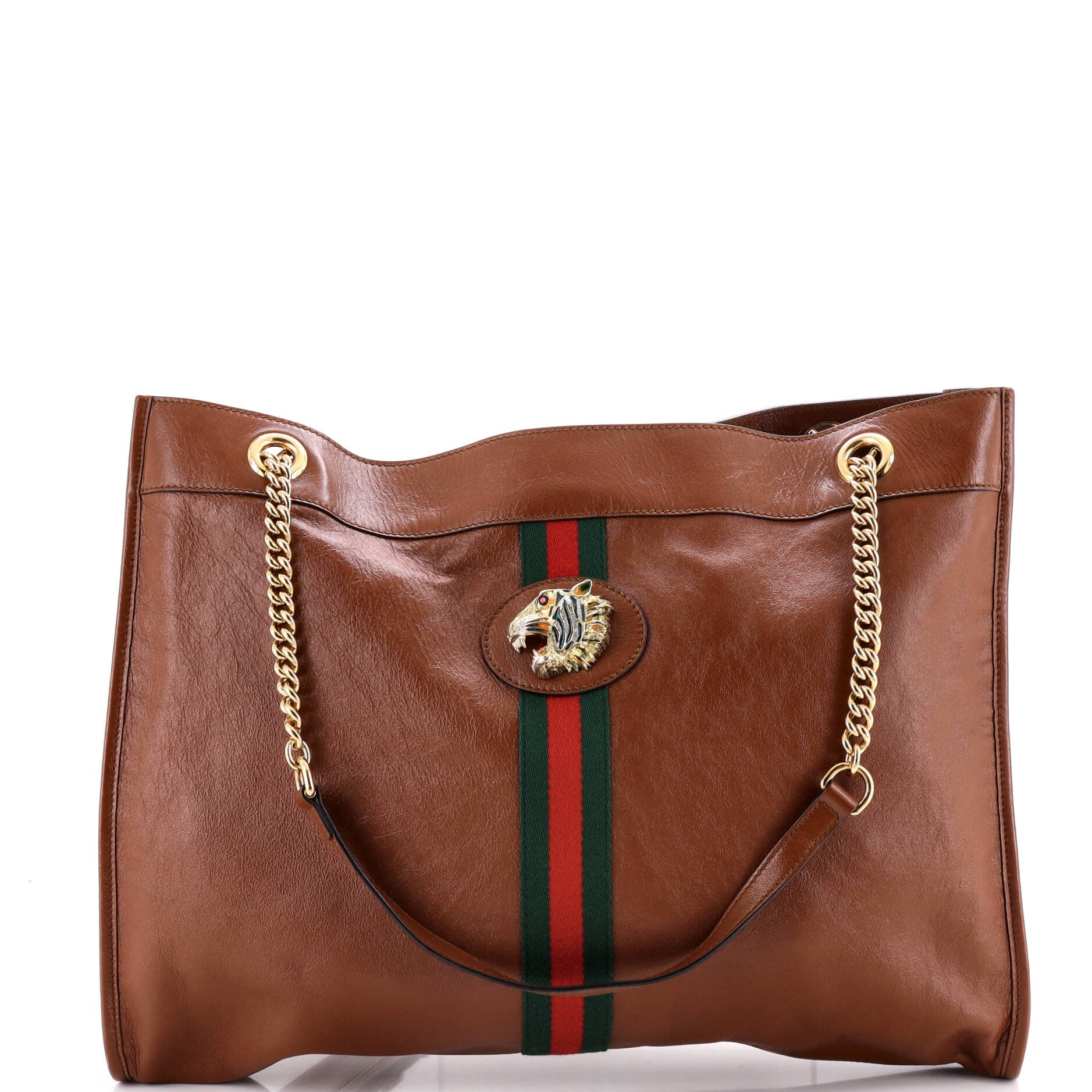 Rajah Chain Tote Leather Large