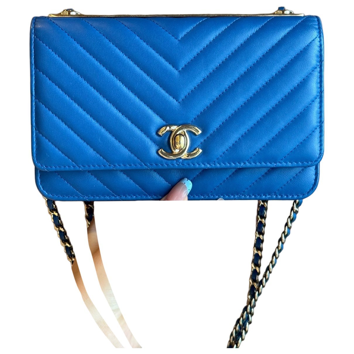 Trendy CC Wallet on Chain leather crossbody bag