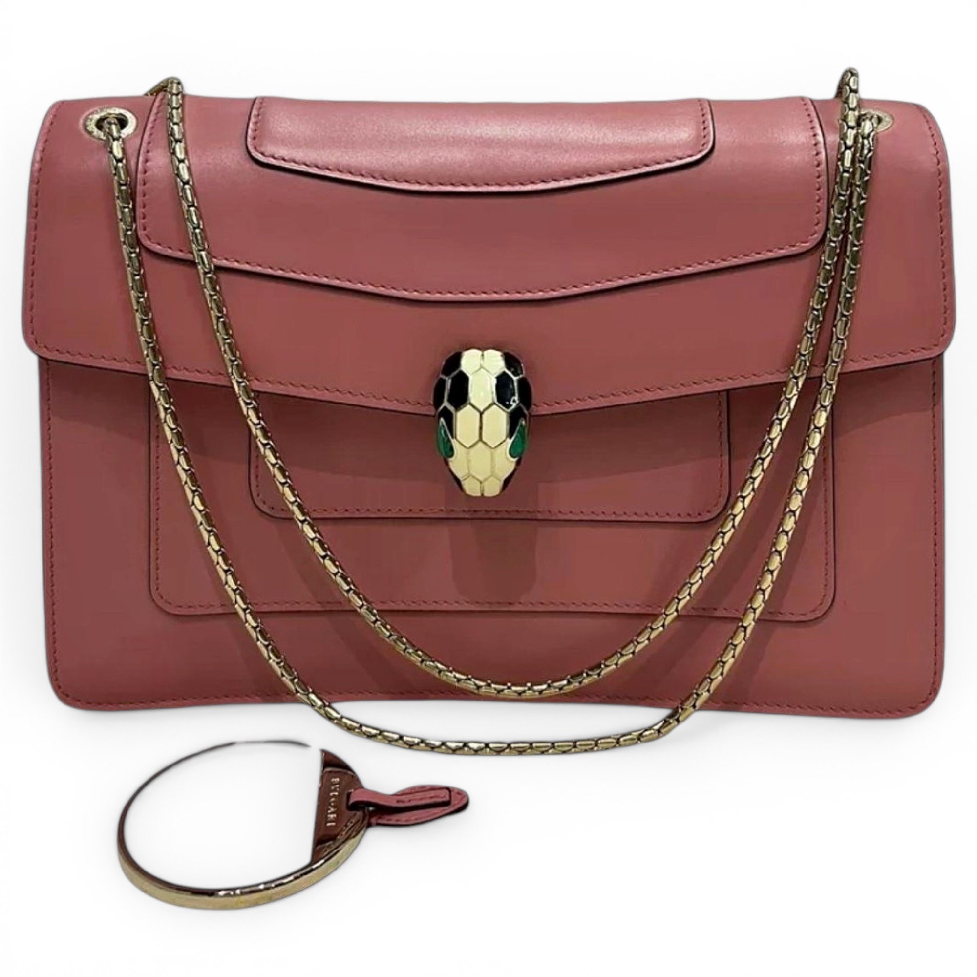 Serpenti leather handbag