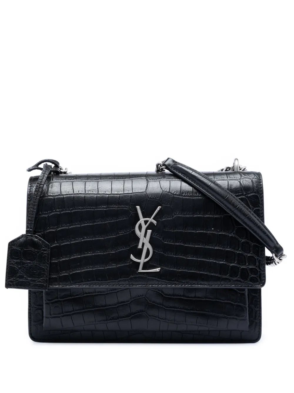2017 Medium Croc Embossed Leather Monogram Sunset crossbody bag