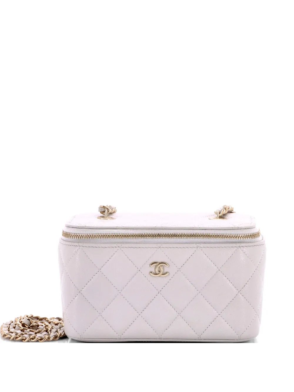 Classic Vanity Case with Chain Quilted Caviar Small crossbody bag