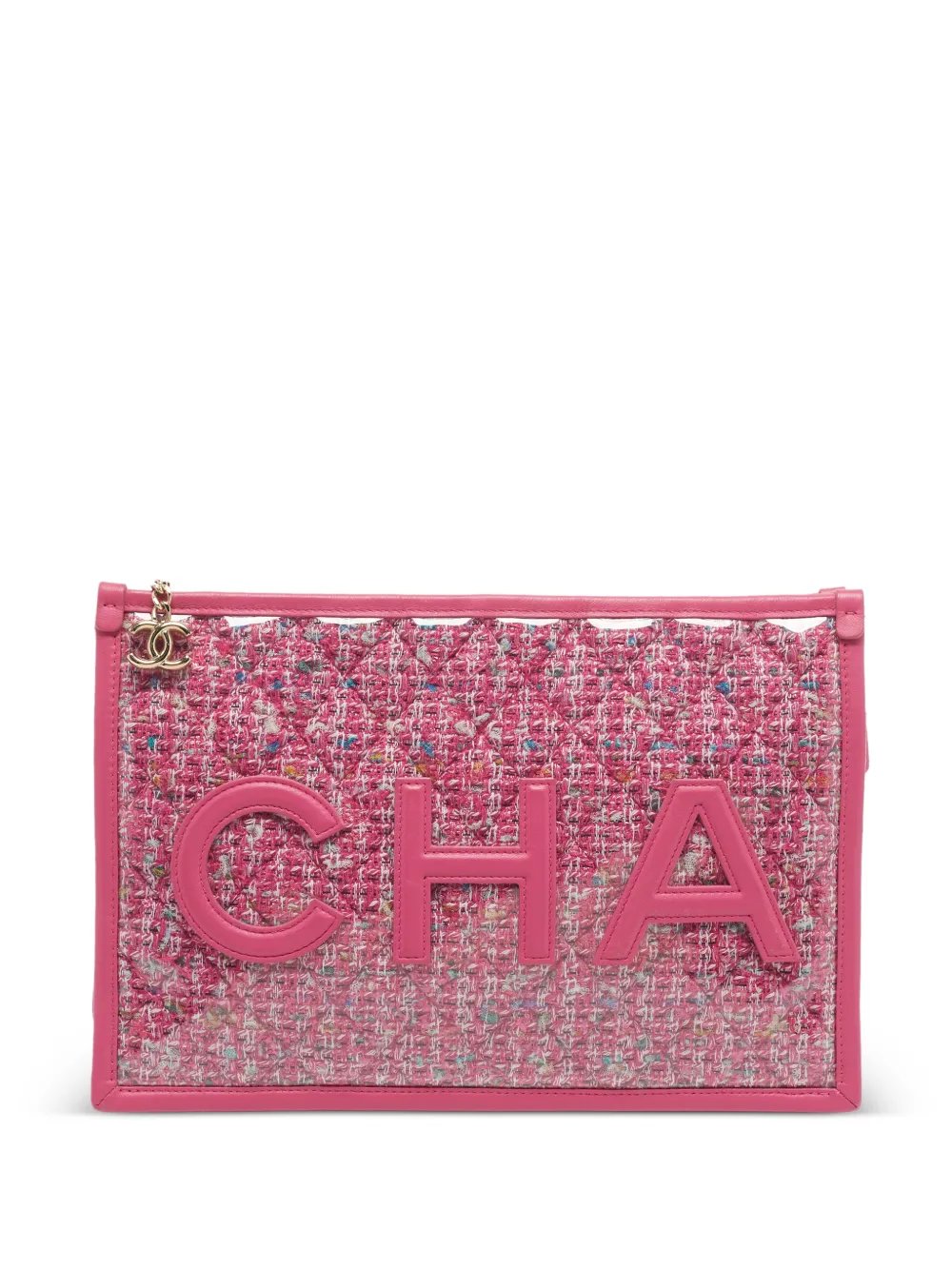 logo clutch bag