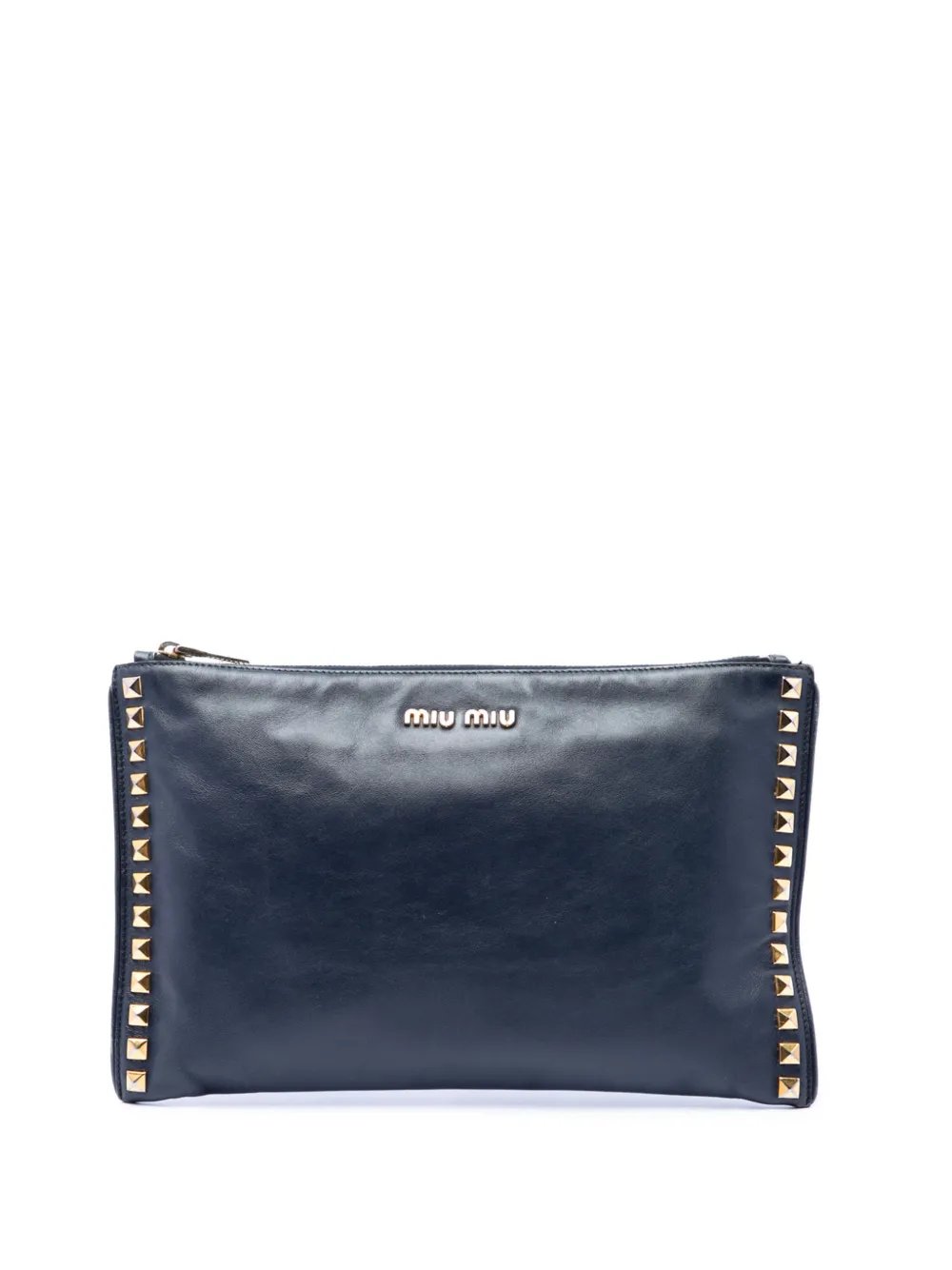 2010-2026 Studded Leather Zip clutch bag