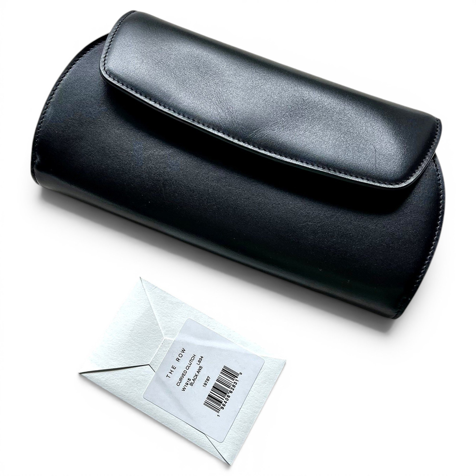 Leather clutch bag