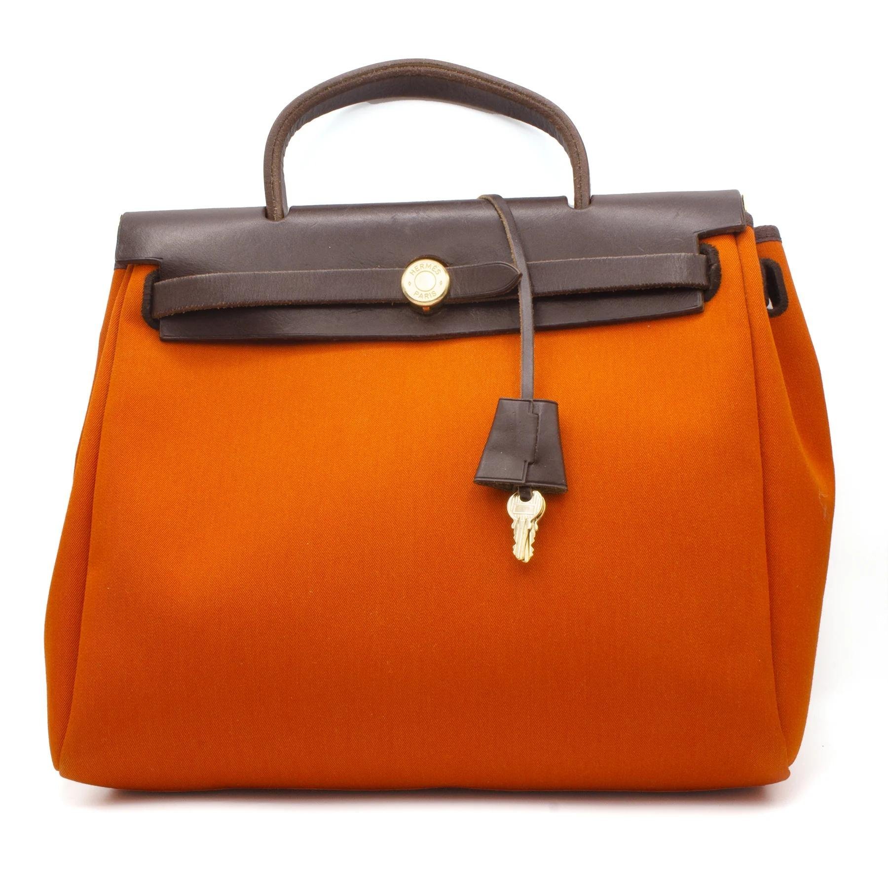 Hermes Herbag Handbag Orange