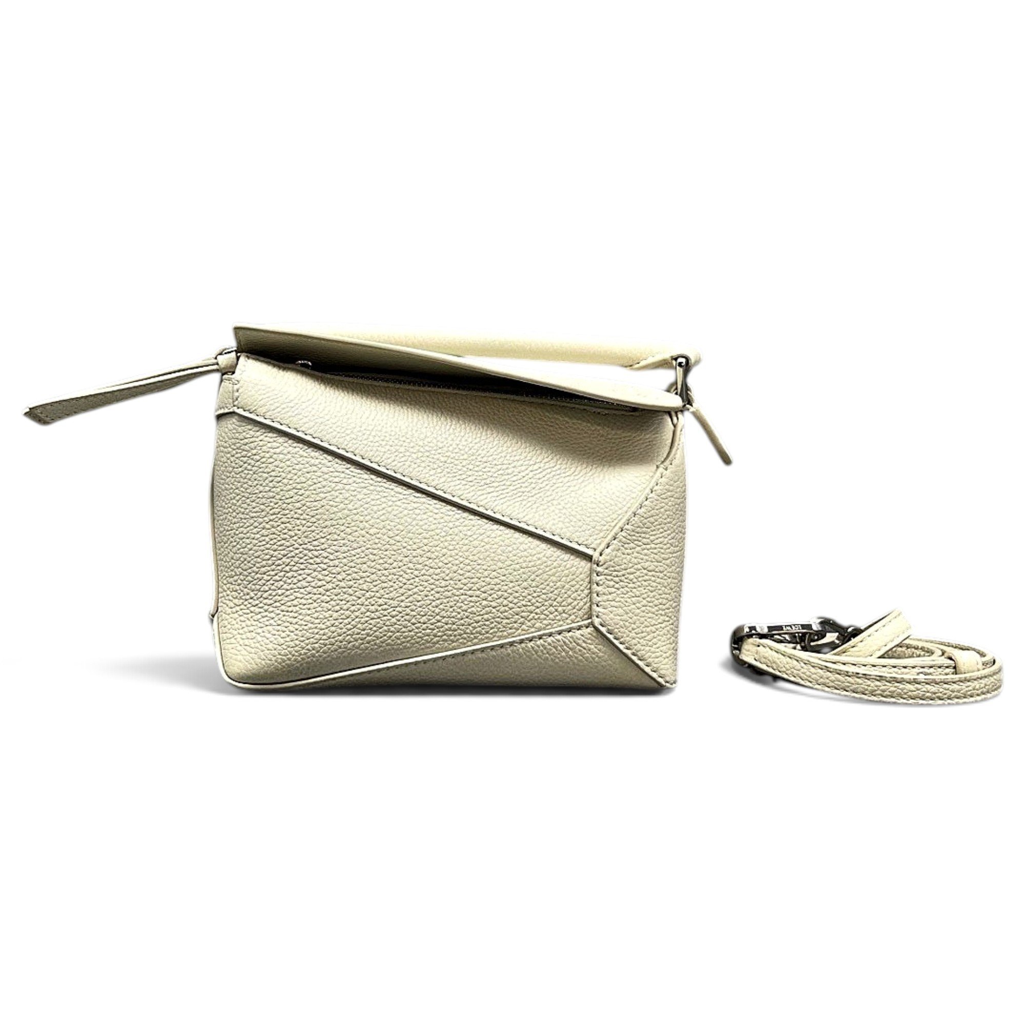 Puzzle leather handbag