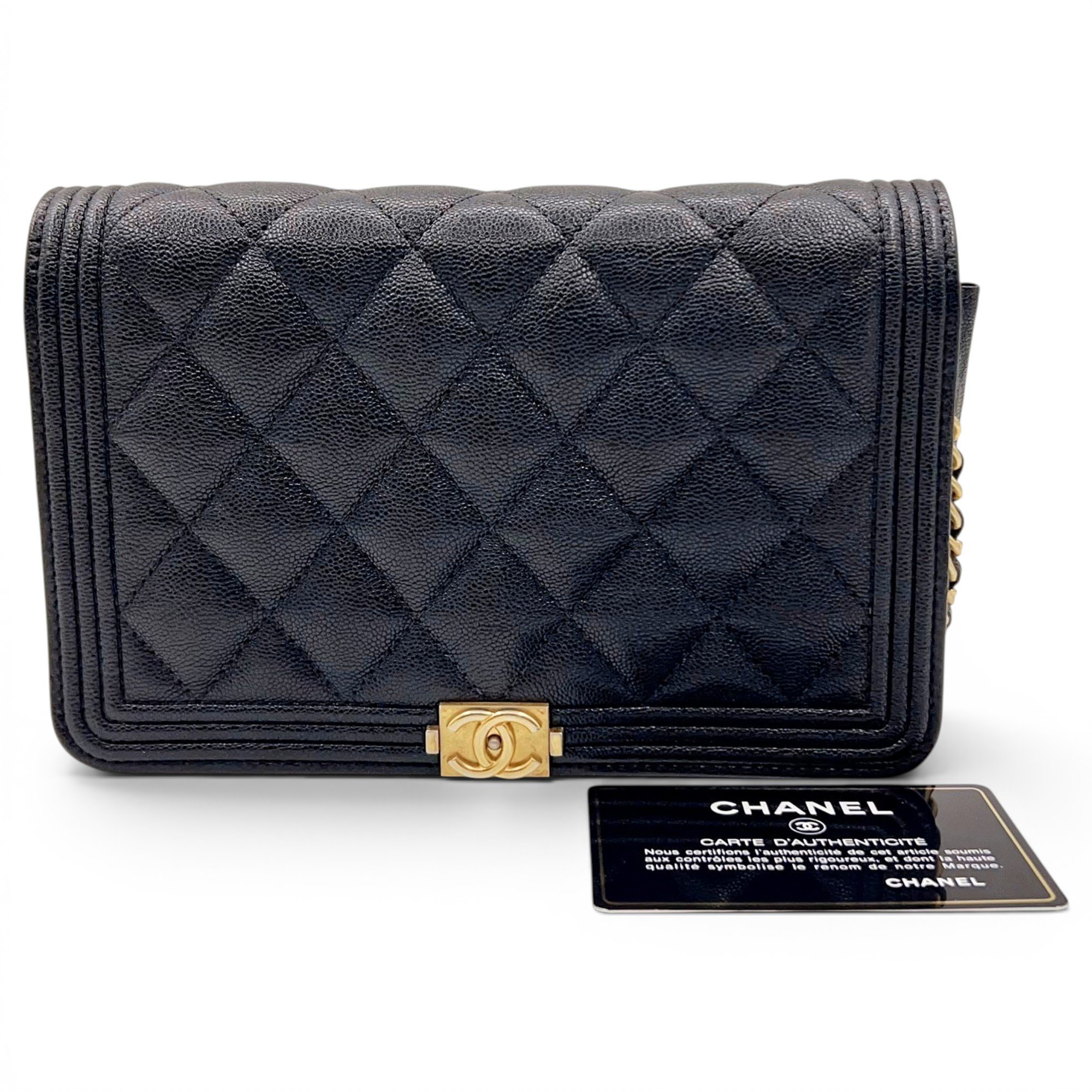 Wallet On Chain Boy leather crossbody bag