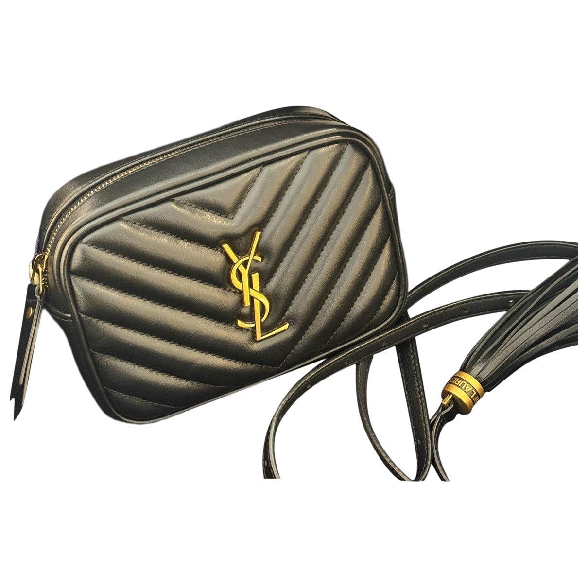 Camera Lou leather crossbody bag