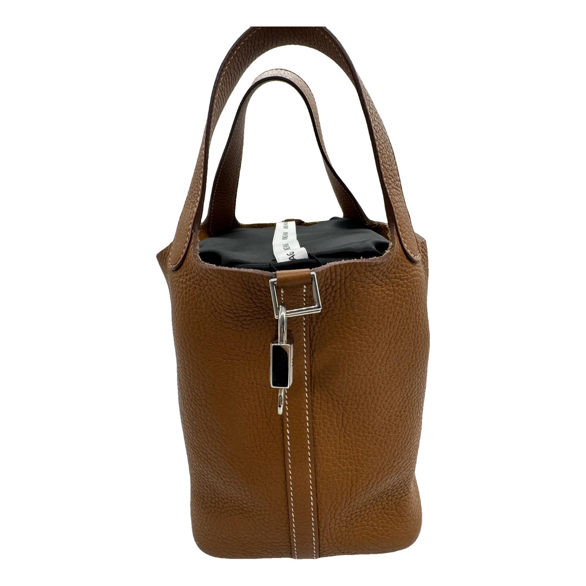 Picotin leather tote