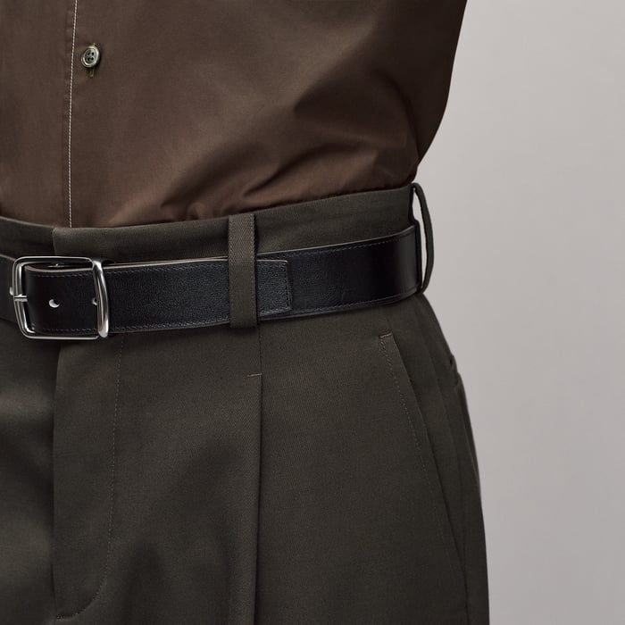 Kaki Pleated Palerme Pants