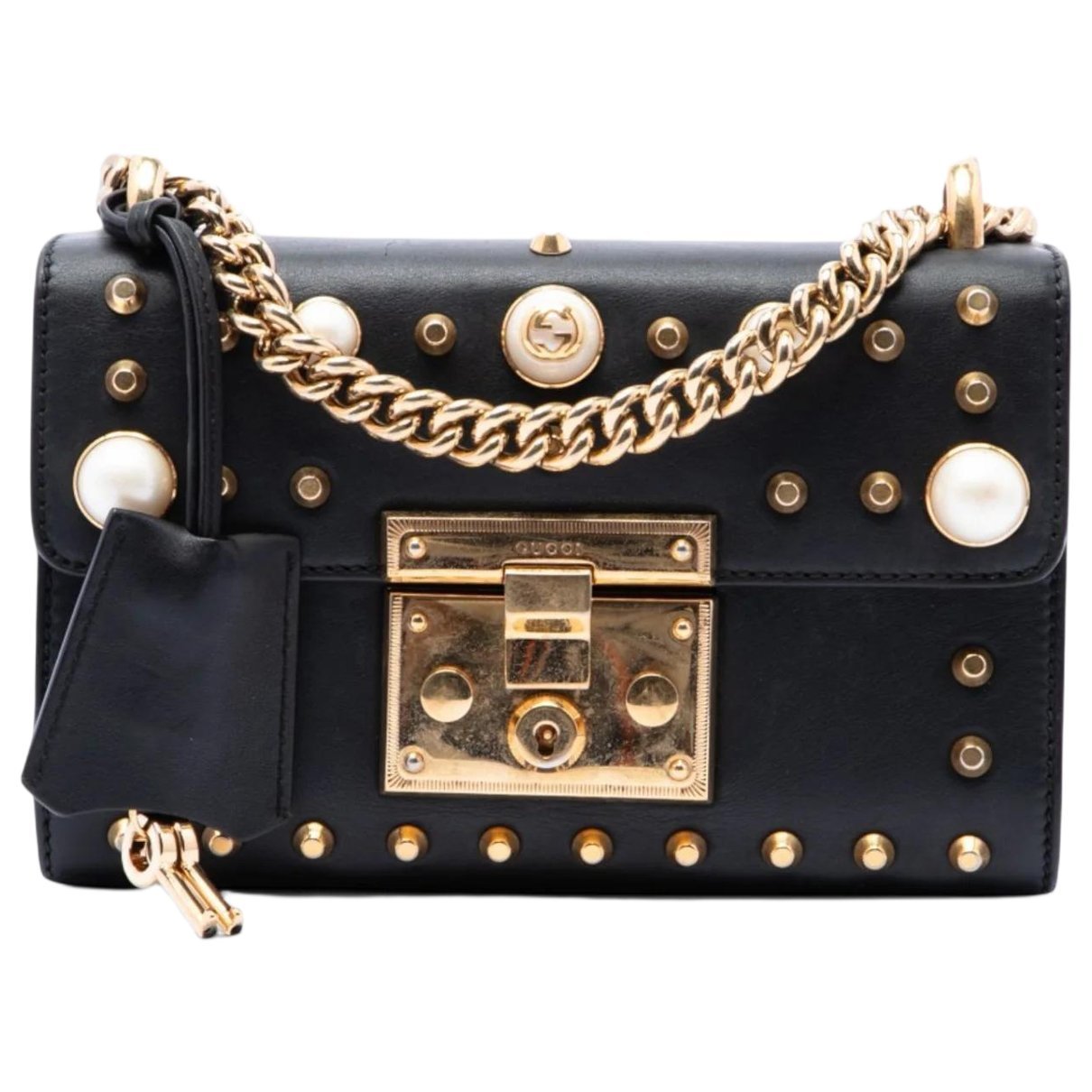 Padlock leather bag