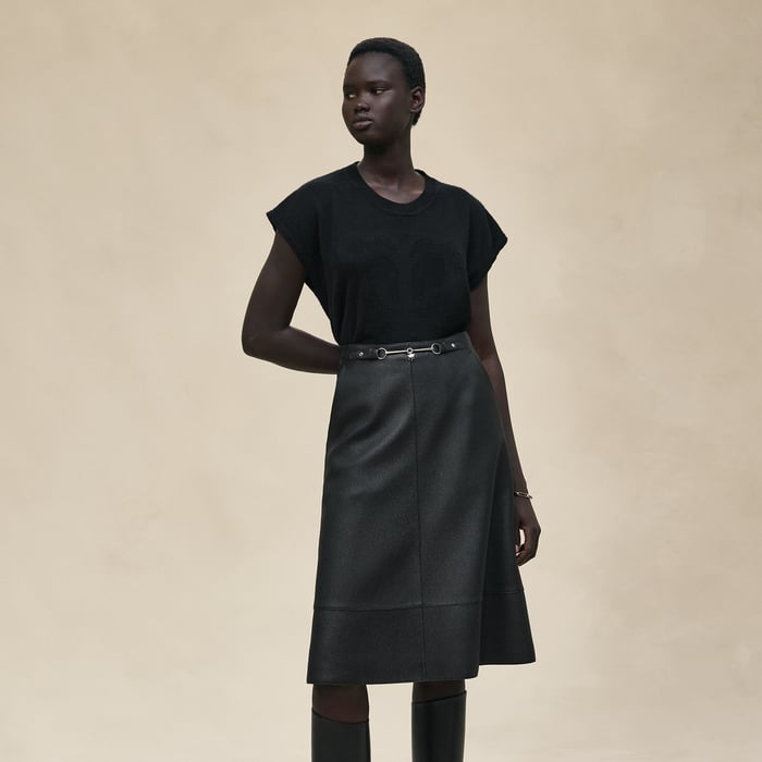 Noir Cashmere "l'Enseigne Du Sellier" Sleeveless Sweater