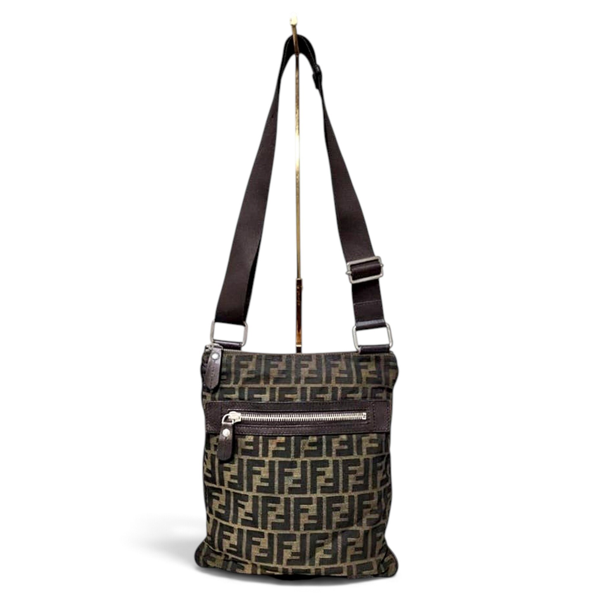 FF leather crossbody bag