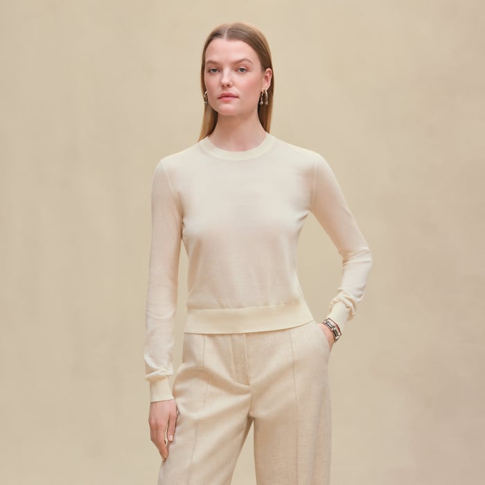 Blanc Naturel Long-sleeve Sweater
