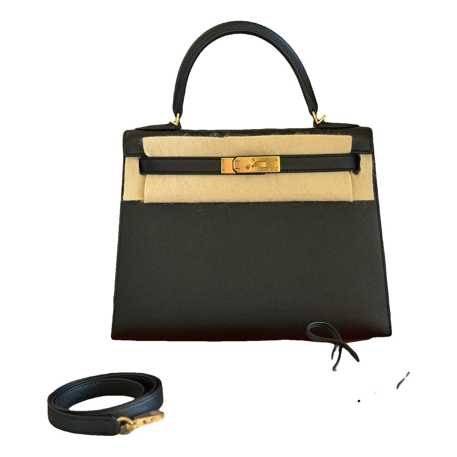 Hermes Kelly 28 Handbag Black Epsom Leather 2017