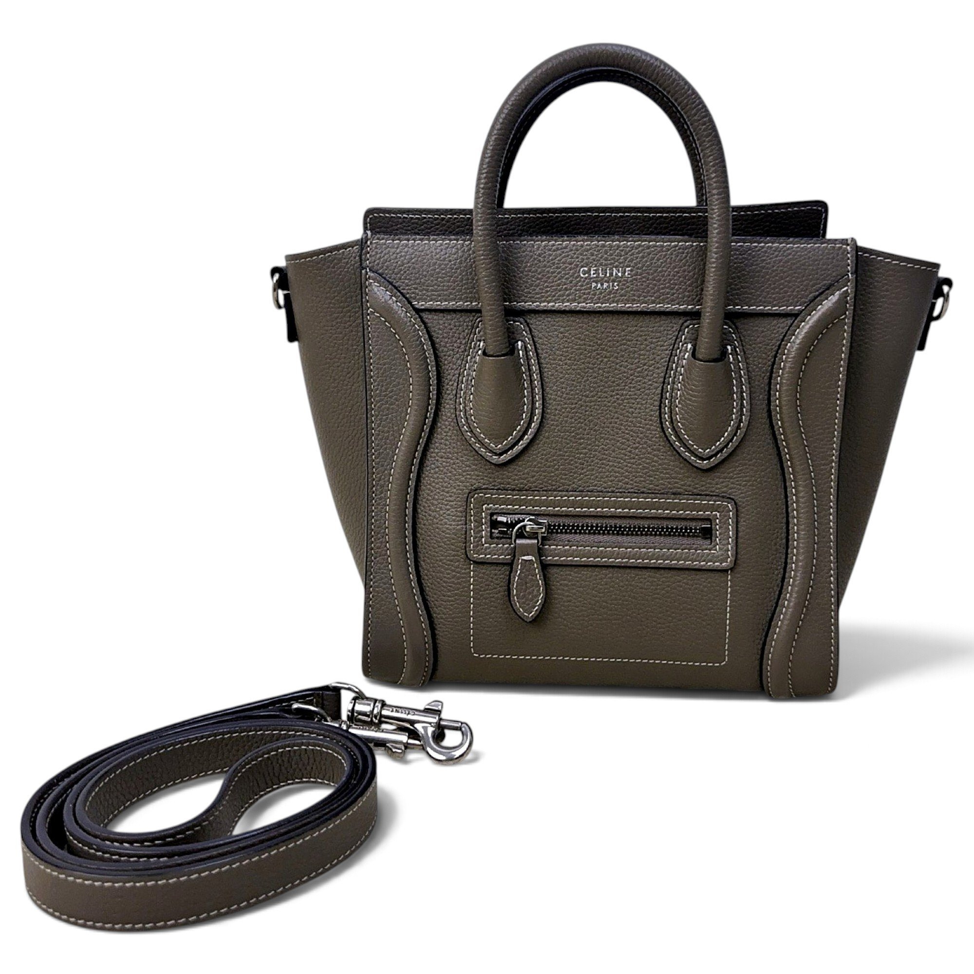 Nano Luggage leather crossbody bag