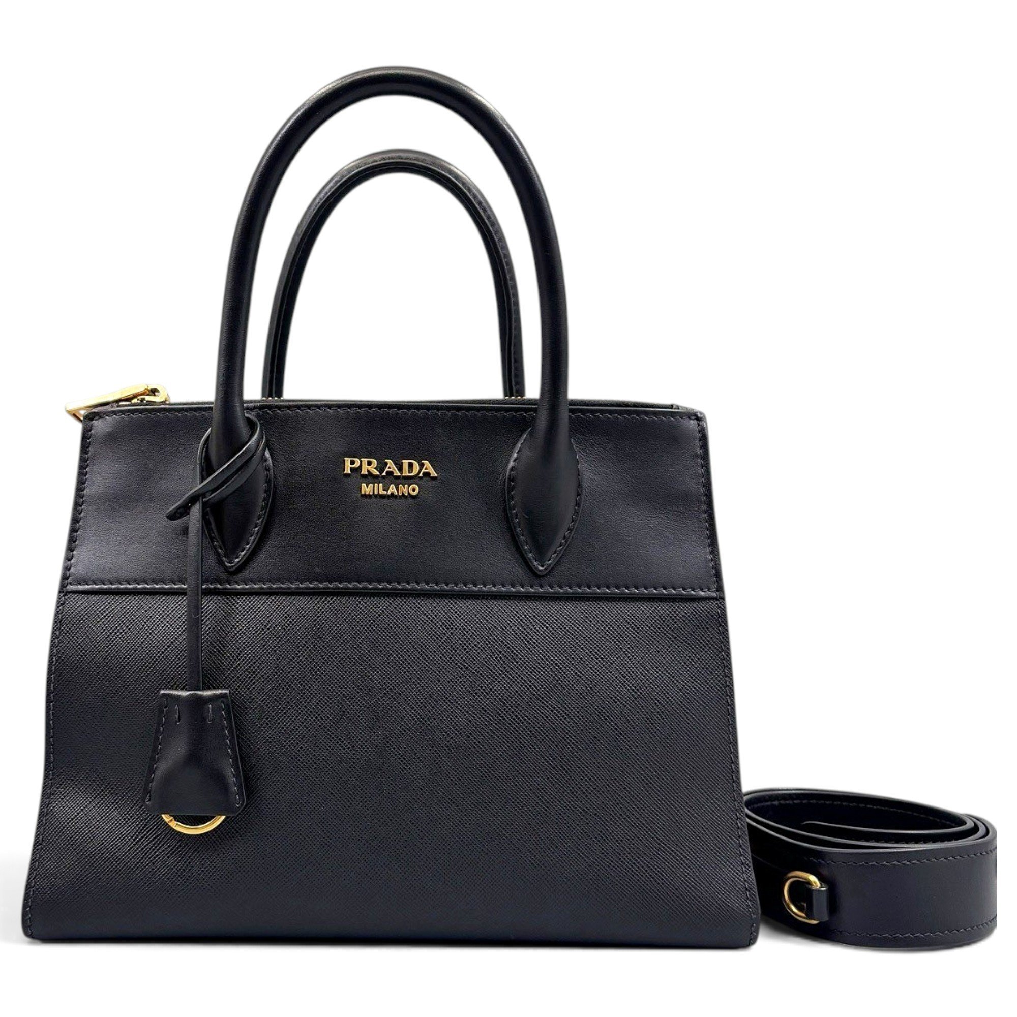 Bibliothèque leather handbag