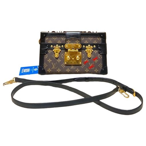 Petite Malle vinyl crossbody bag