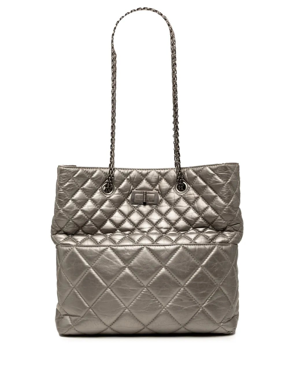 2010-2011 Quilted Metallic Aged Calfskin Reissue 2.55 tote bag