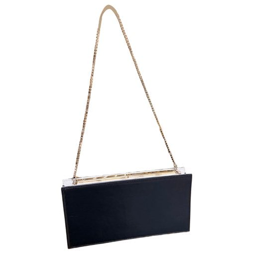 Leather clutch bag
