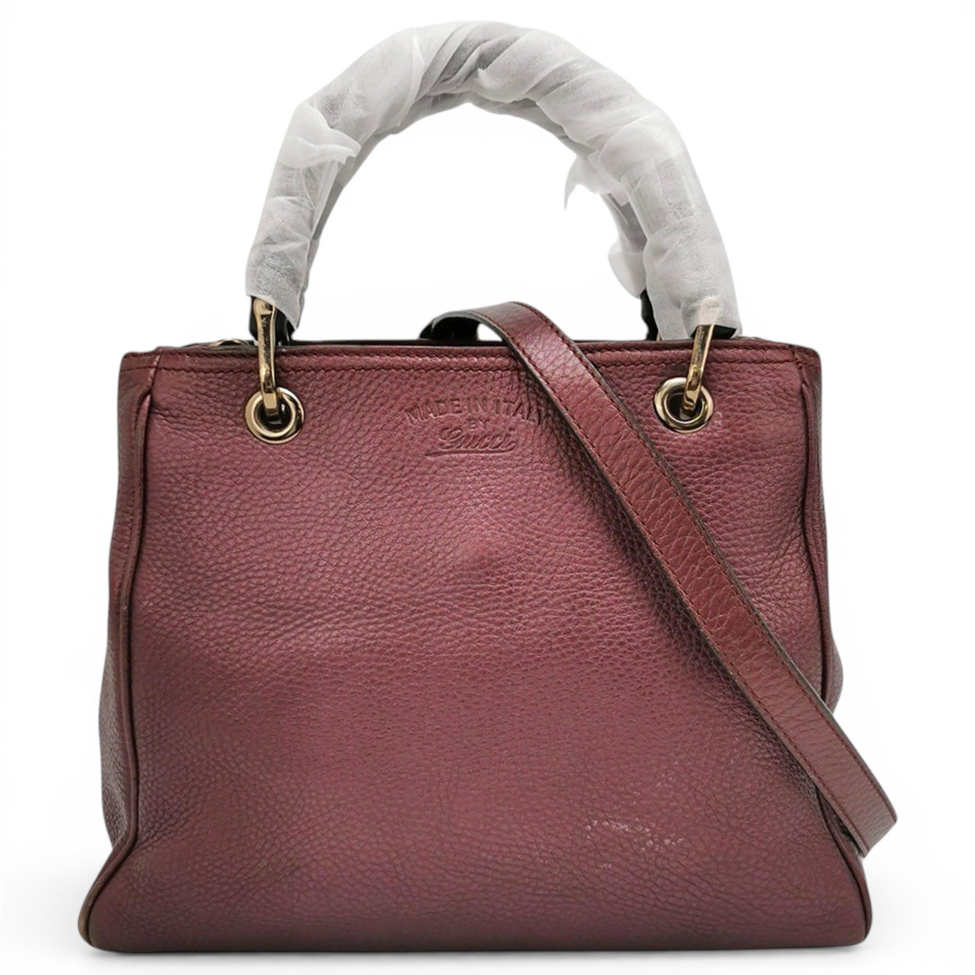 Bamboo leather handbag