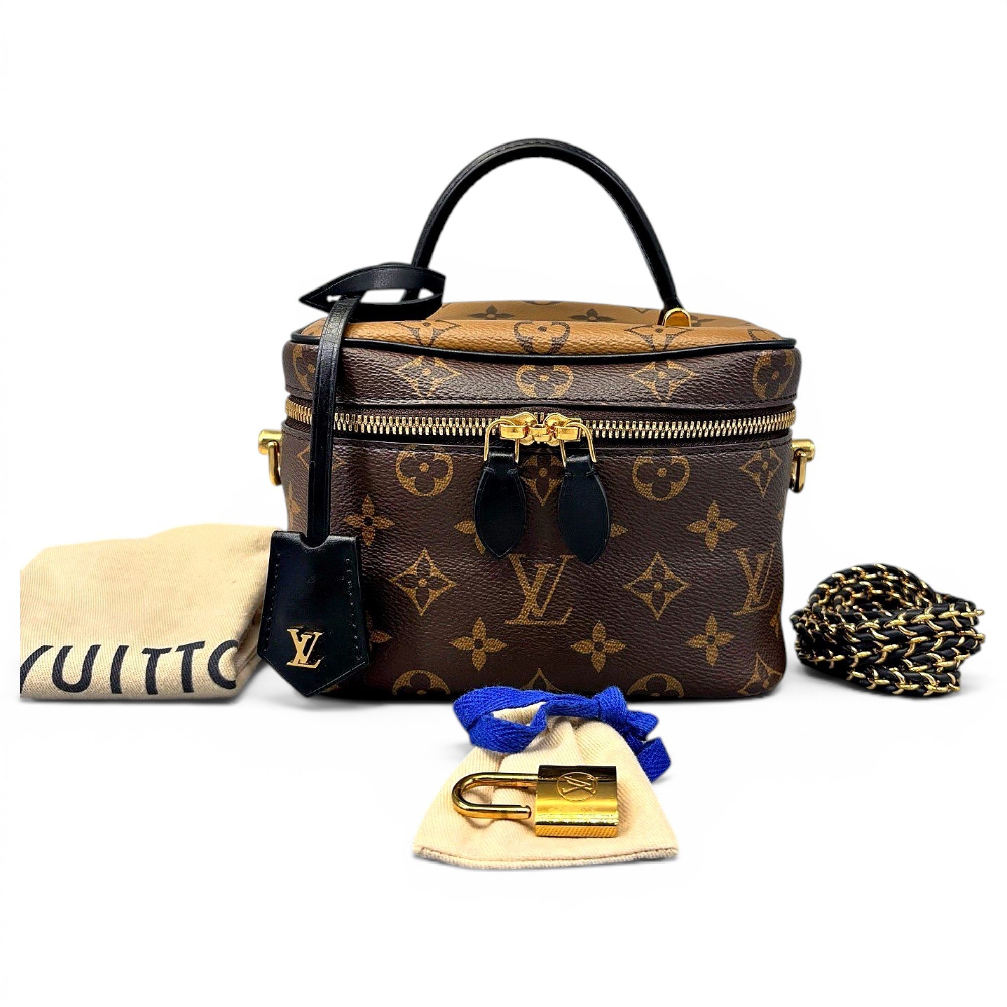 Vanity leather handbag