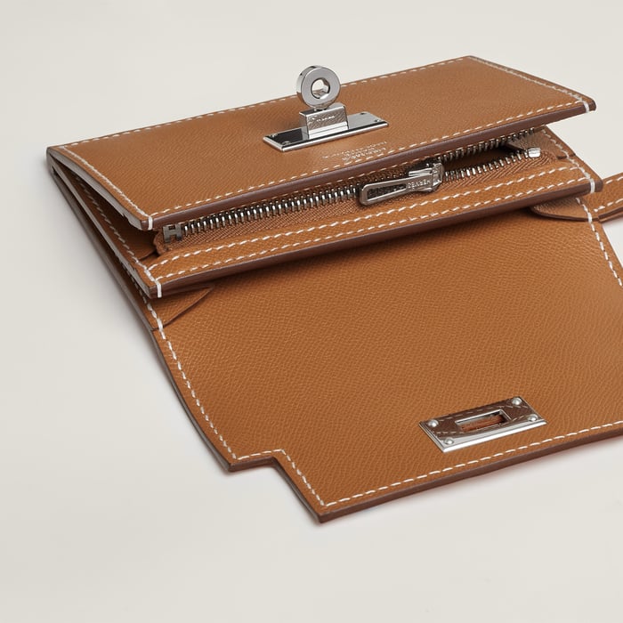 金色 Kelly Pocket Slim皮夾