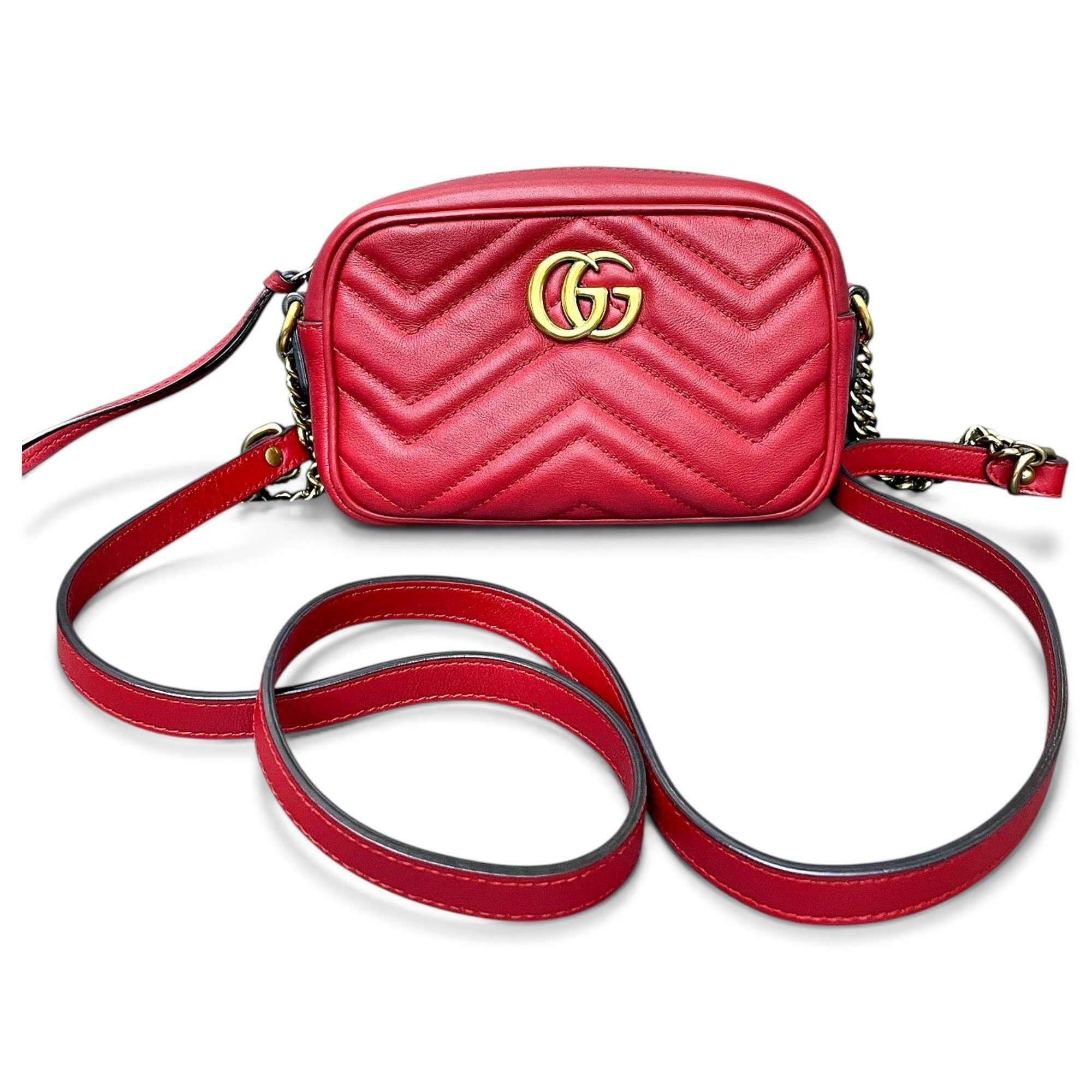 GG Marmont Triple zip leather handbag