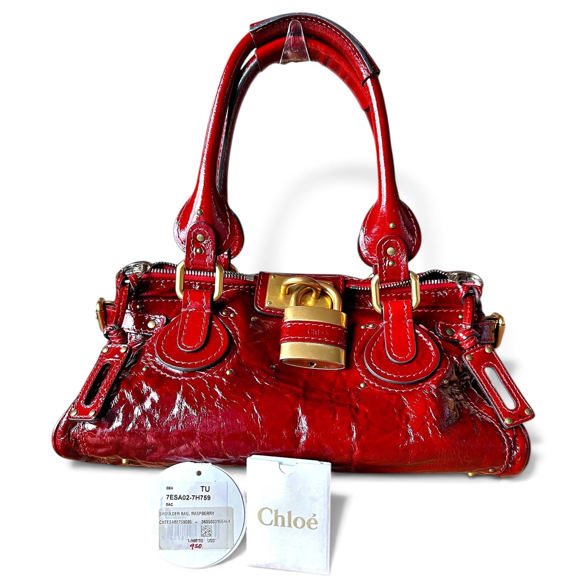 Paddington patent leather handbag