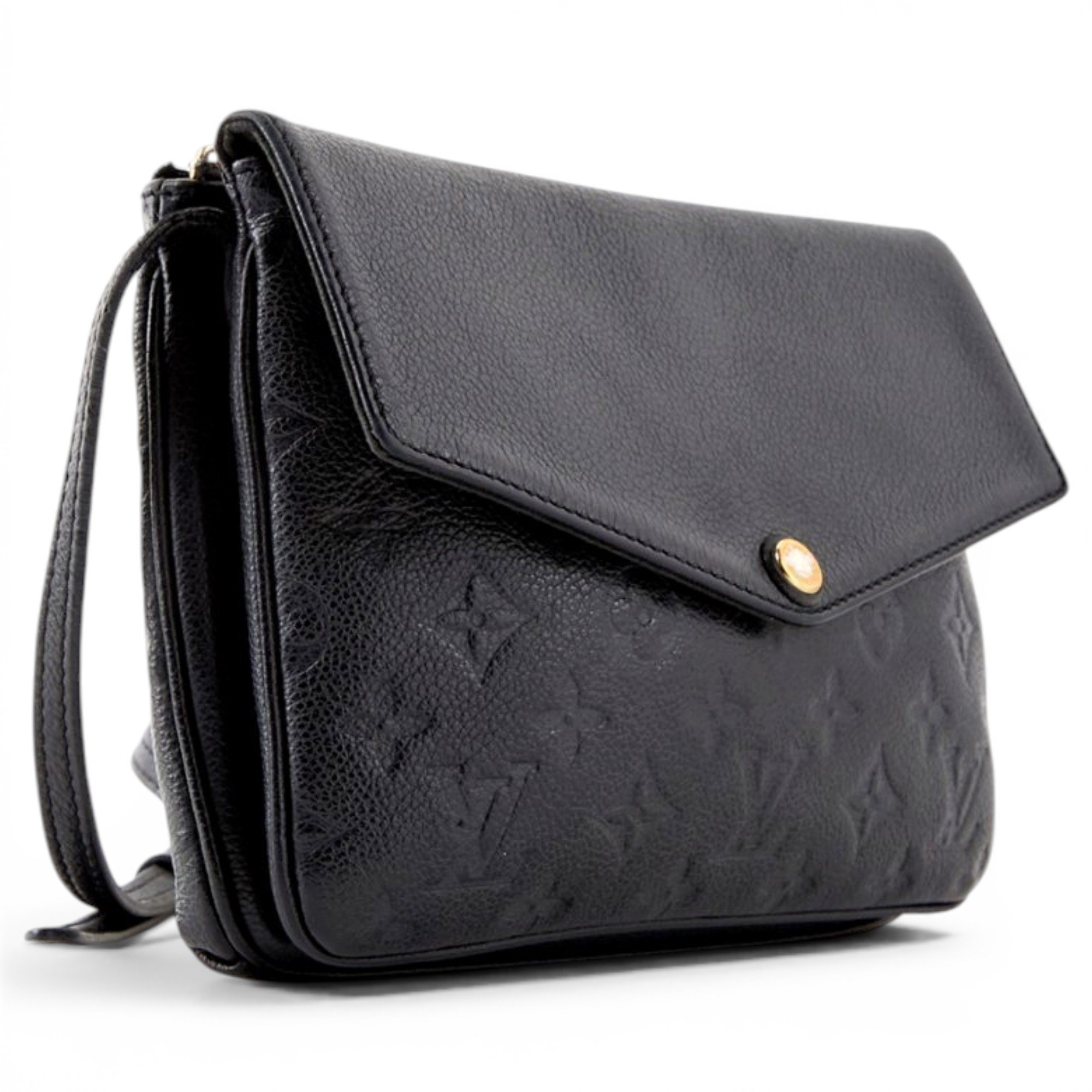 Twice leather crossbody bag