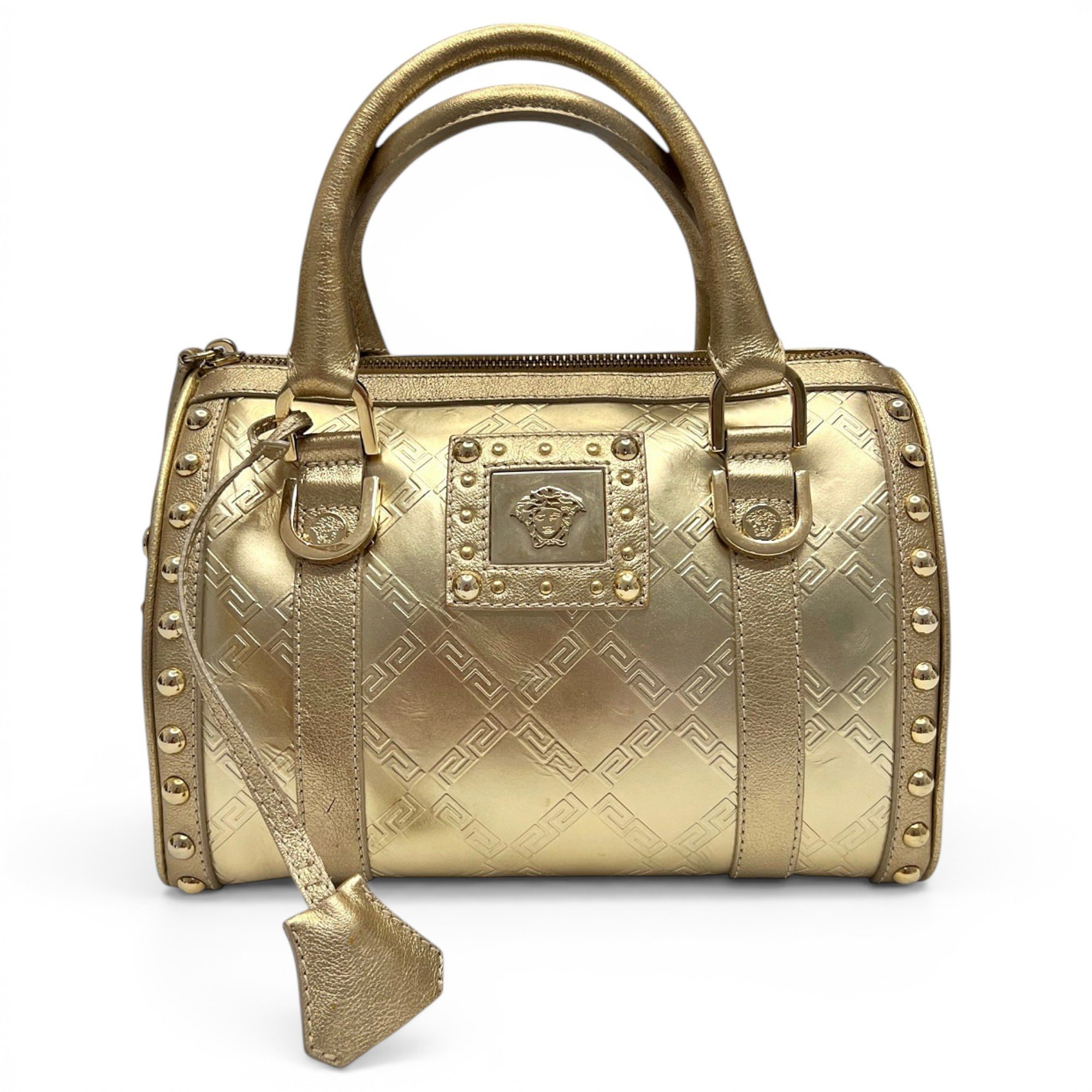 Patent leather handbag