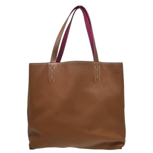 Hermes Double Sens Handbag Clemence Leather