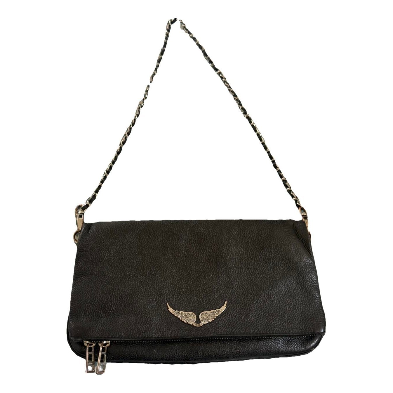 Rock leather clutch bag
