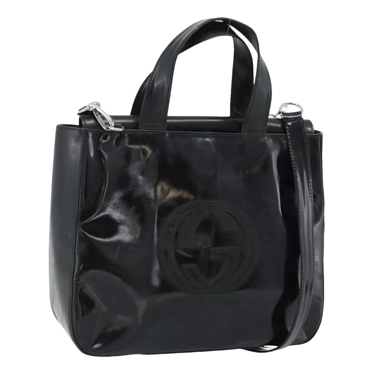 Patent leather handbag