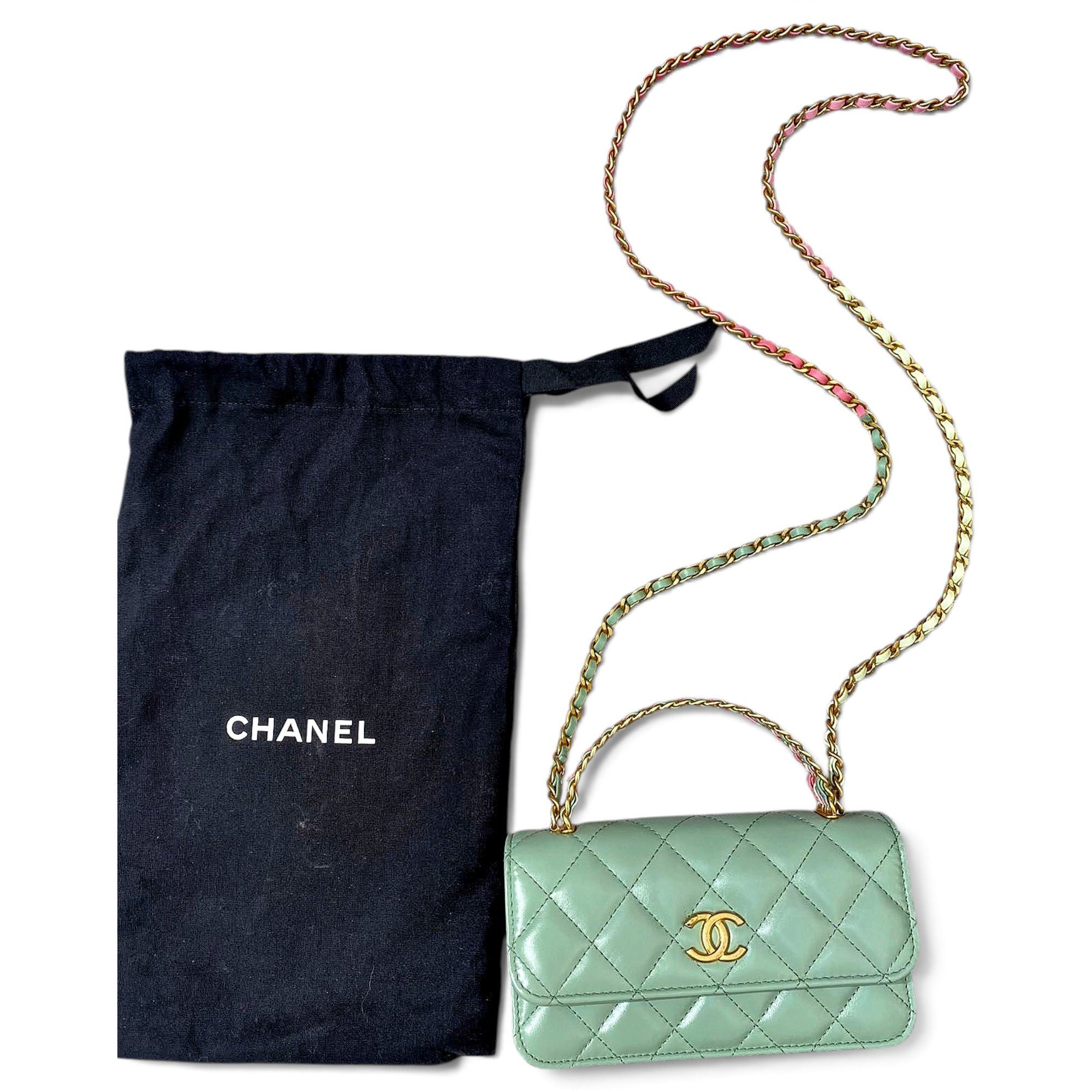 Wallet On Chain leather mini bag