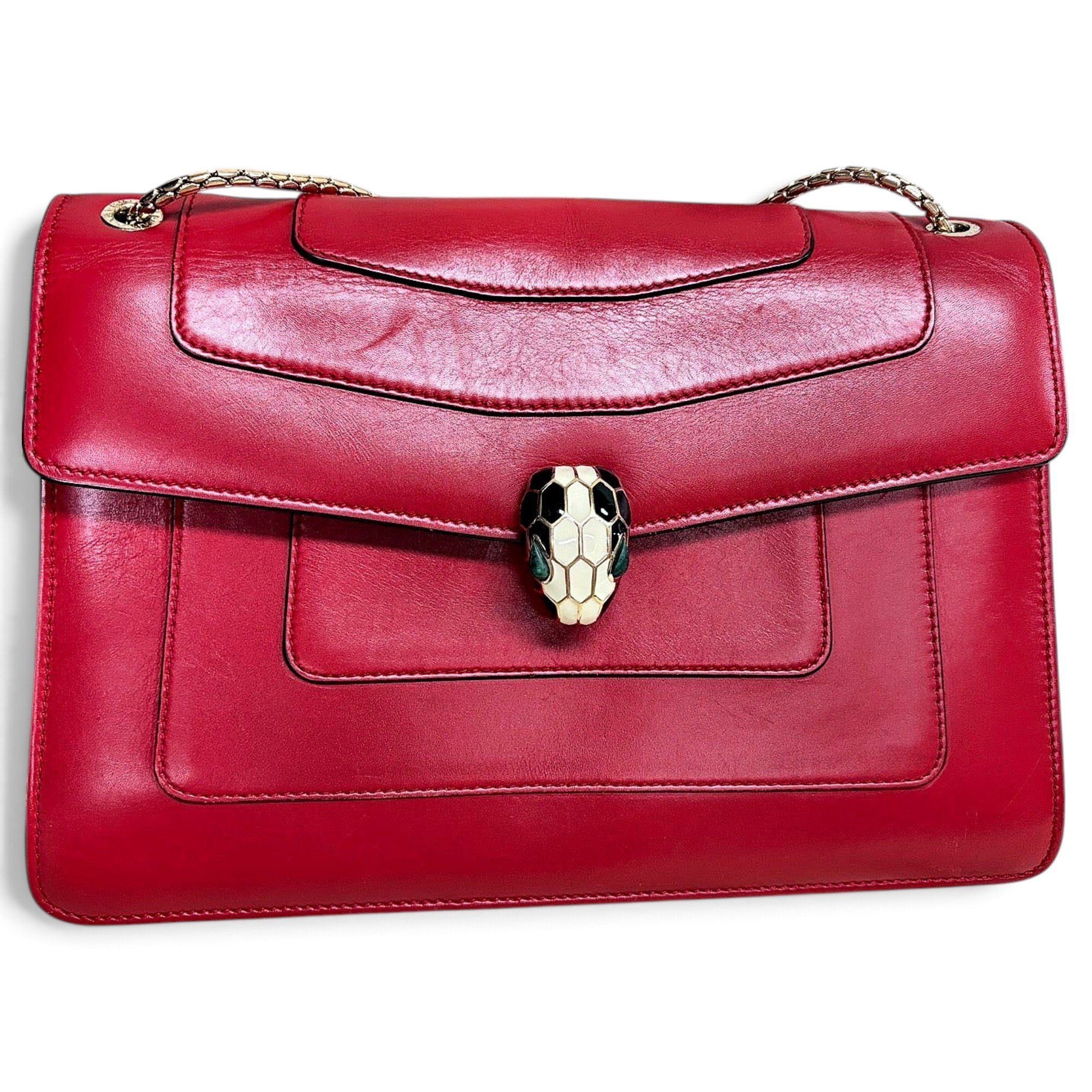 Serpenti leather handbag