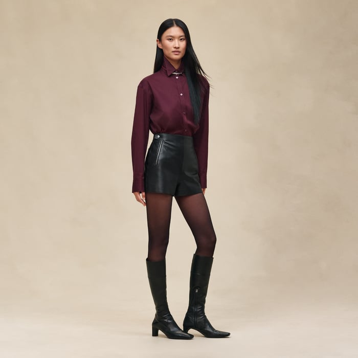 Noir Leather Shorts
