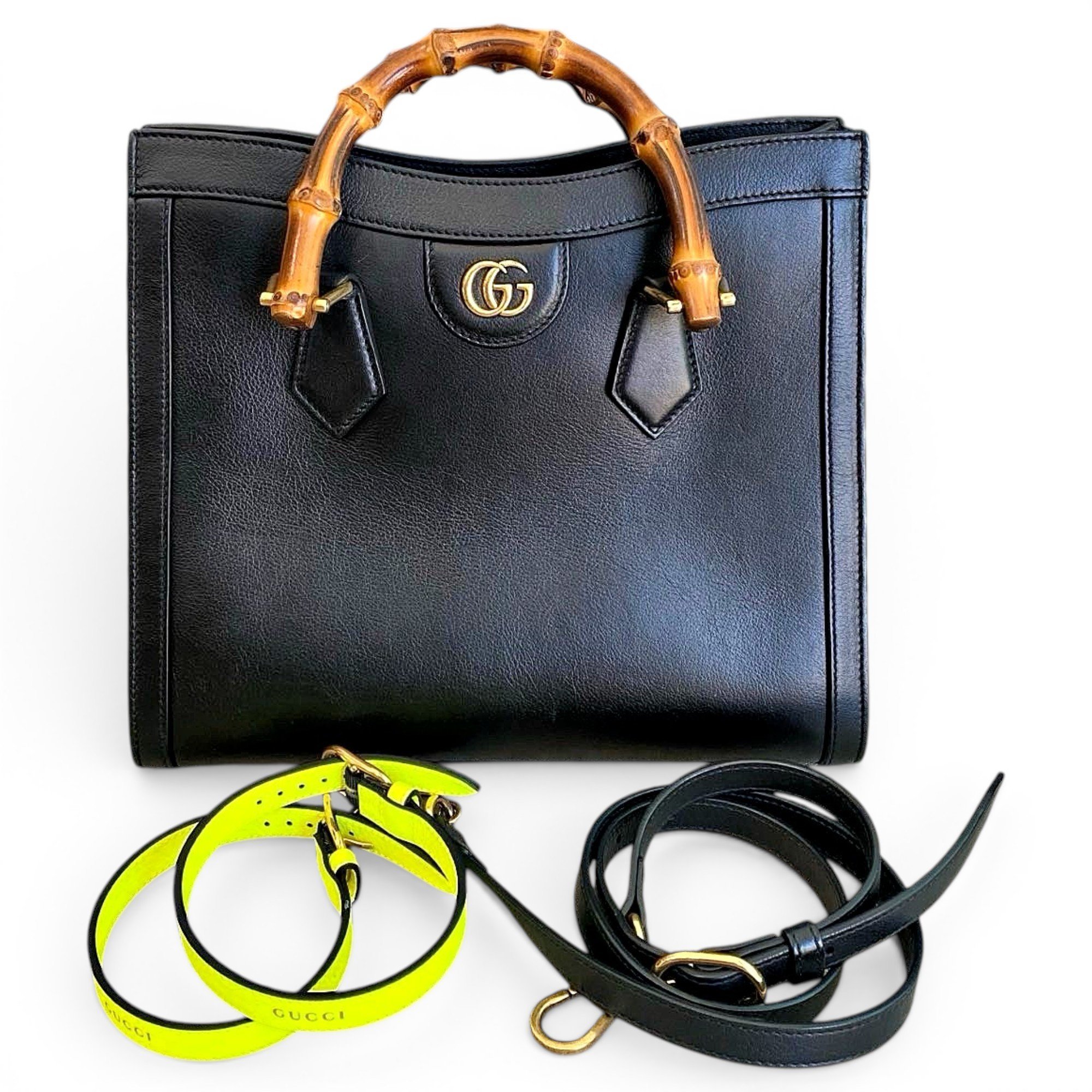 Diana Bamboo leather handbag