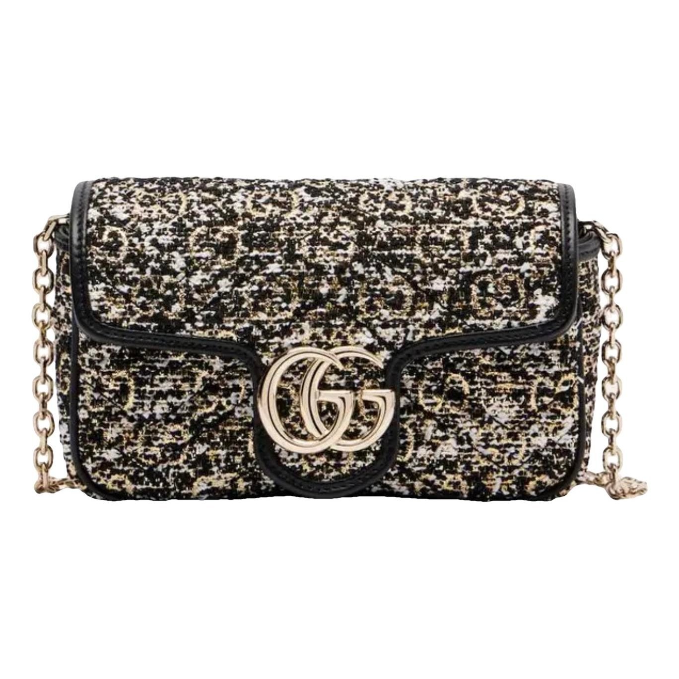 GG Marmont Chain Flap tweed crossbody bag
