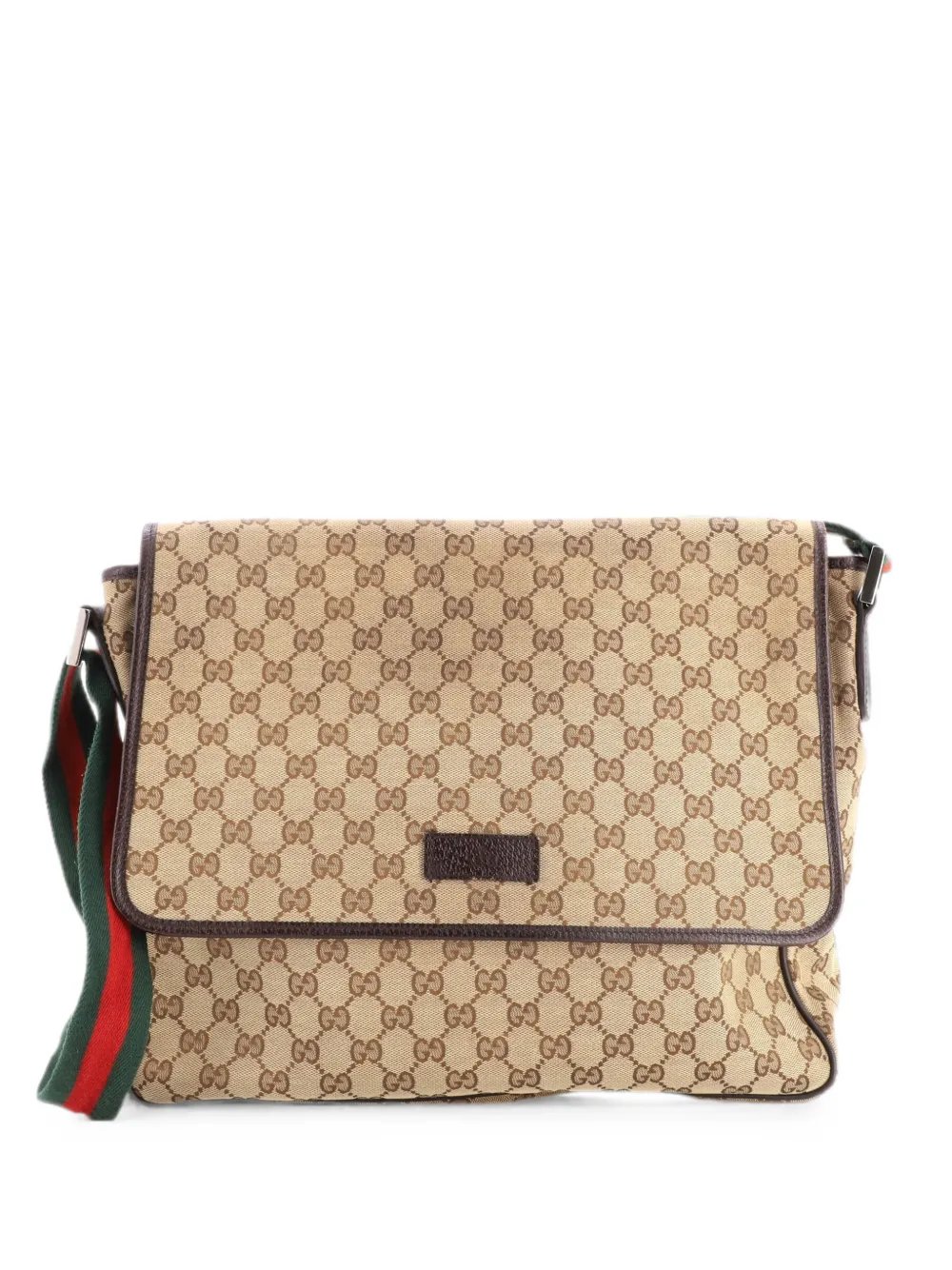 Web Strap Flap Messenger GG Canvas Medium crossbody bag