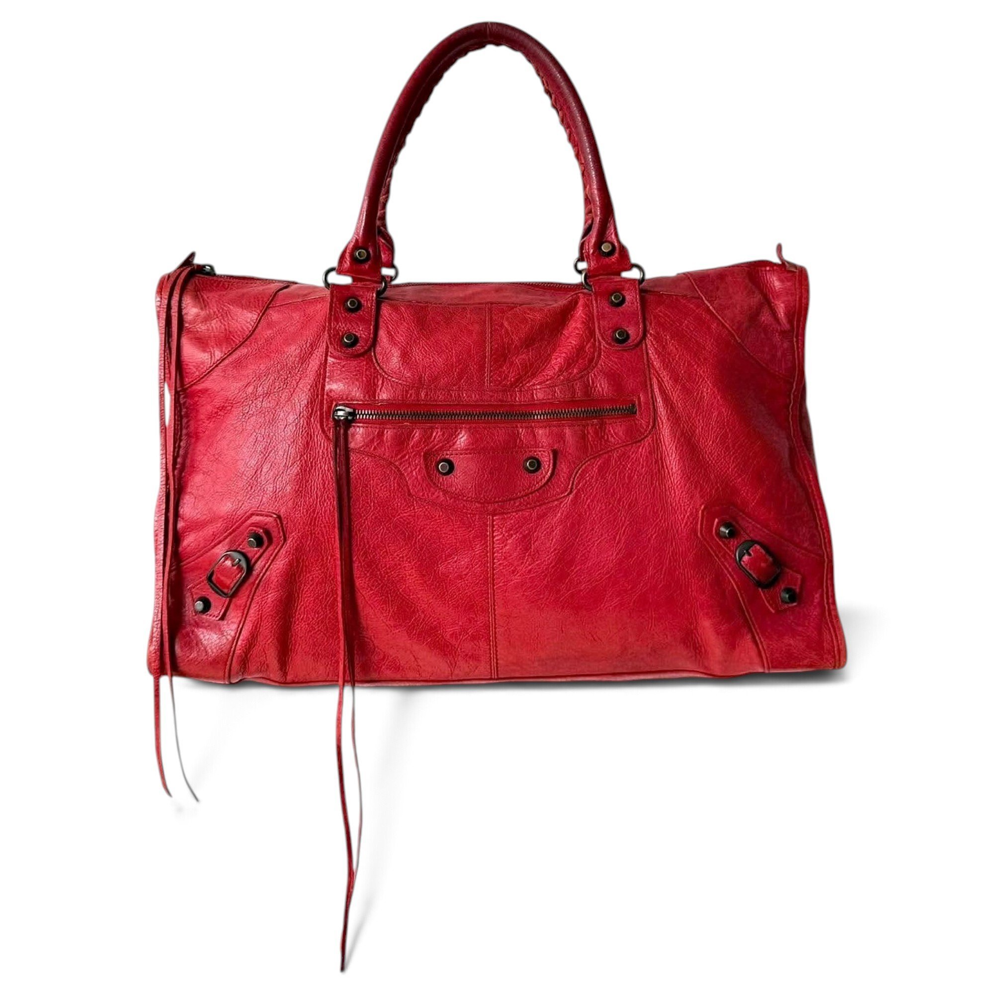 City leather handbag