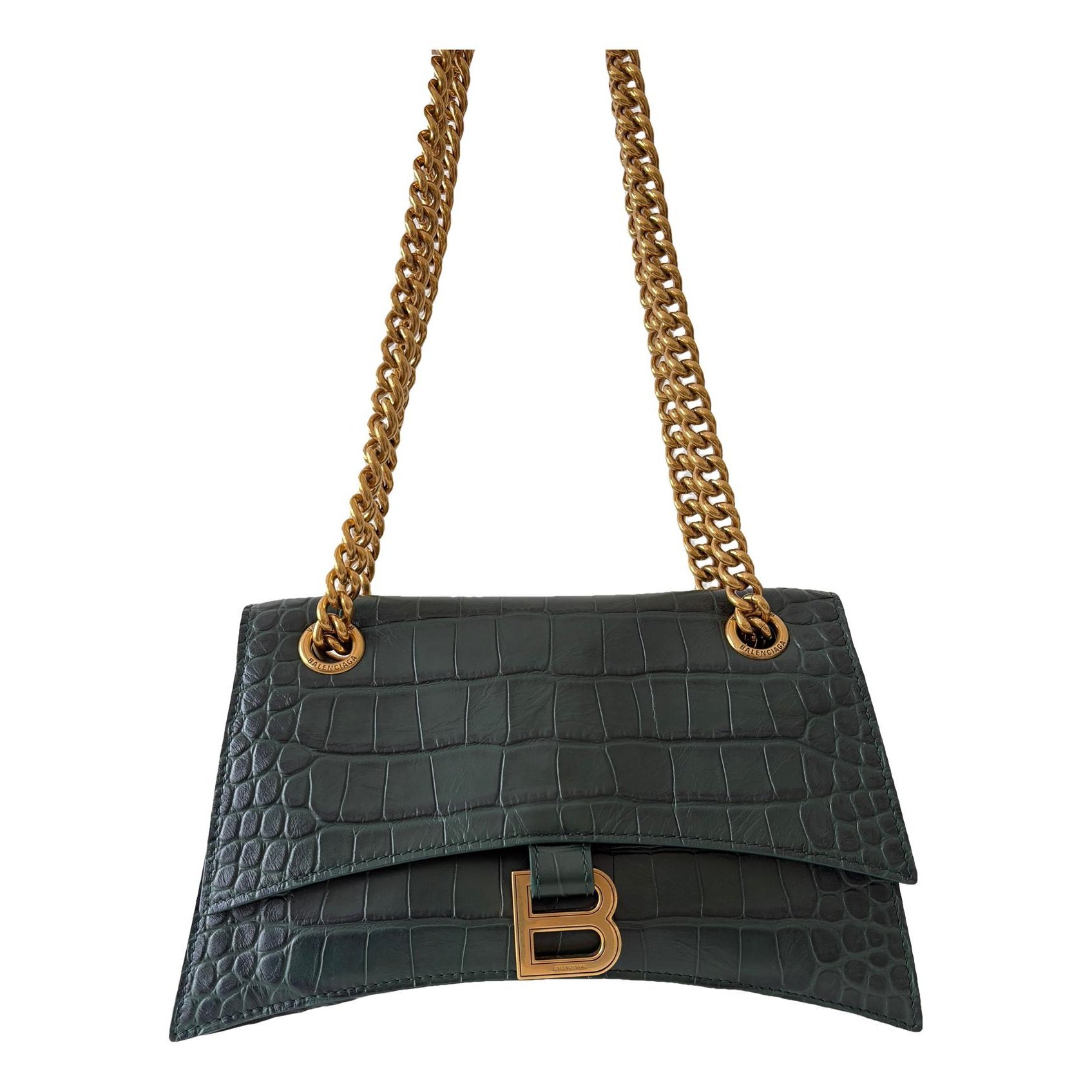 Crush leather handbag