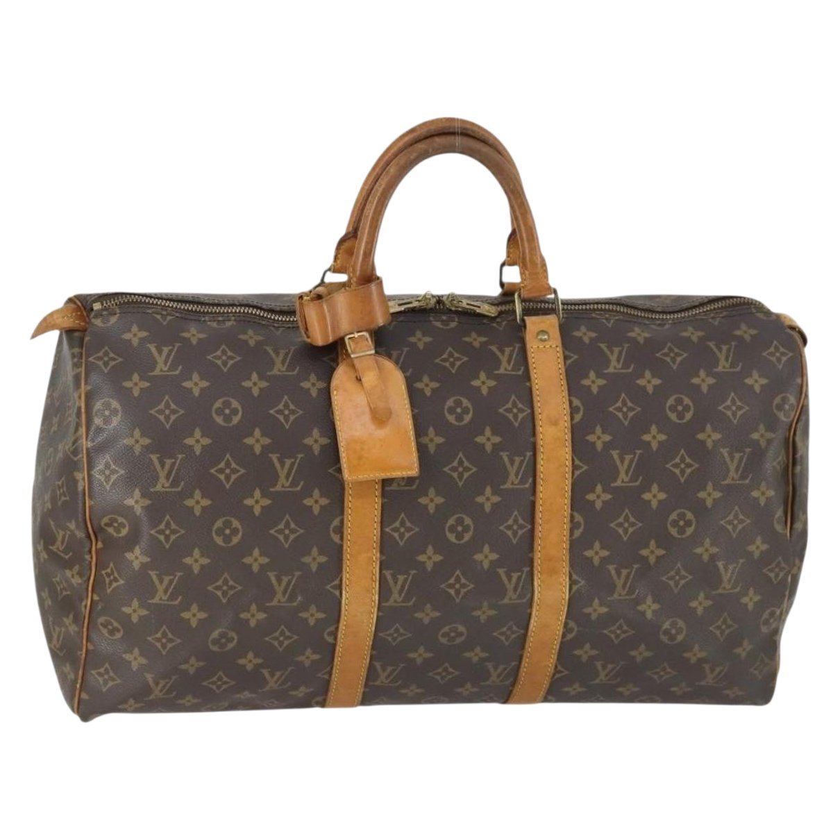 Keepall leather travel bag