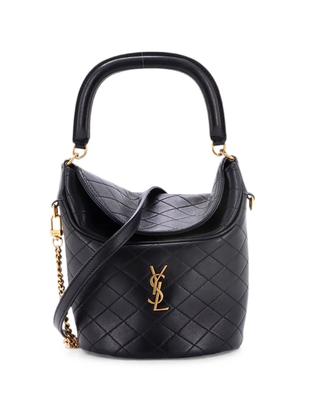 Gaby Chain Quilted Leather Mini bucket bag