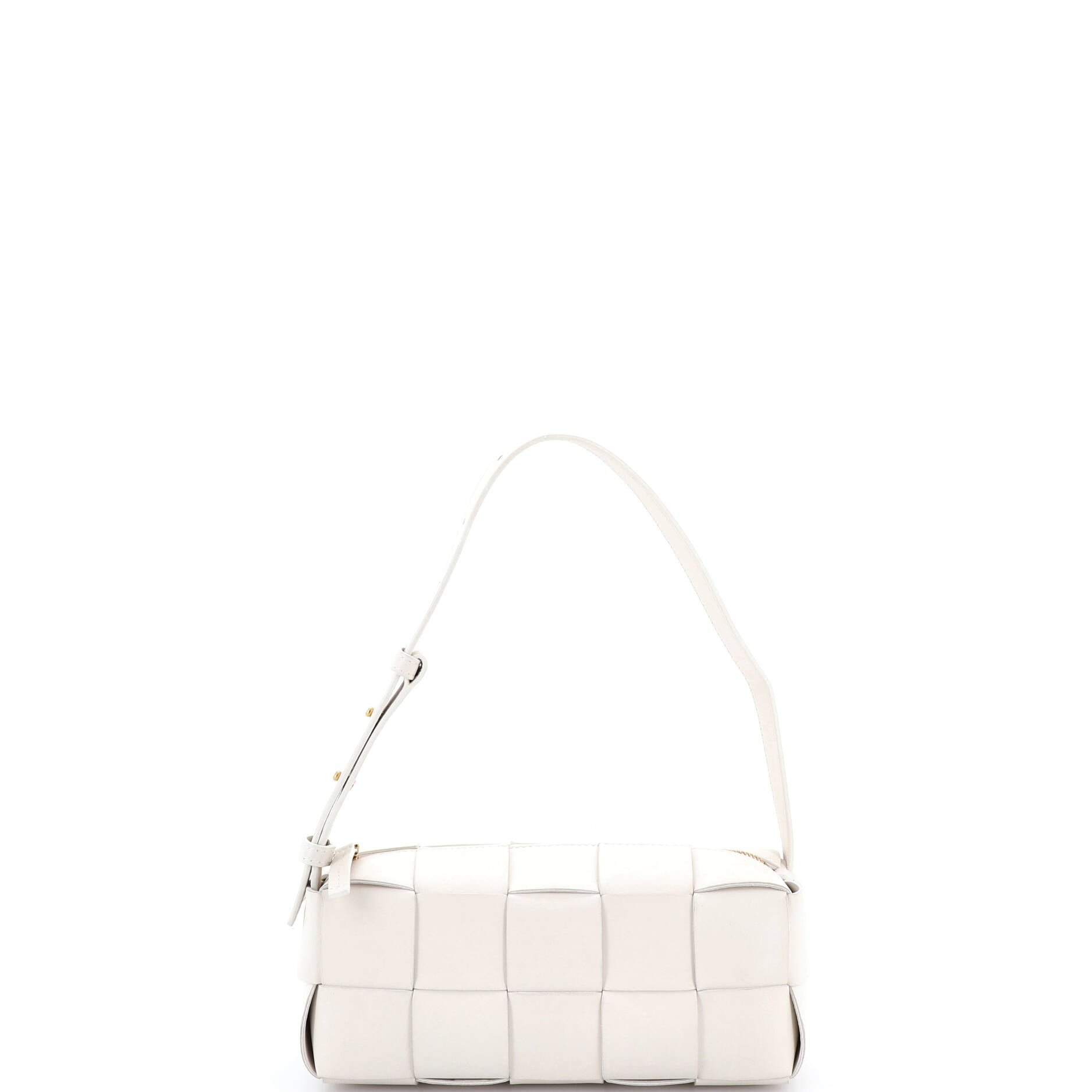 Bottega Veneta Brick Cassette Shoulder Bag Maxi Intrecciato Leather Small