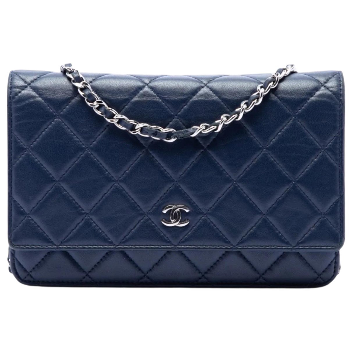 Wallet On Chain leather crossbody bag