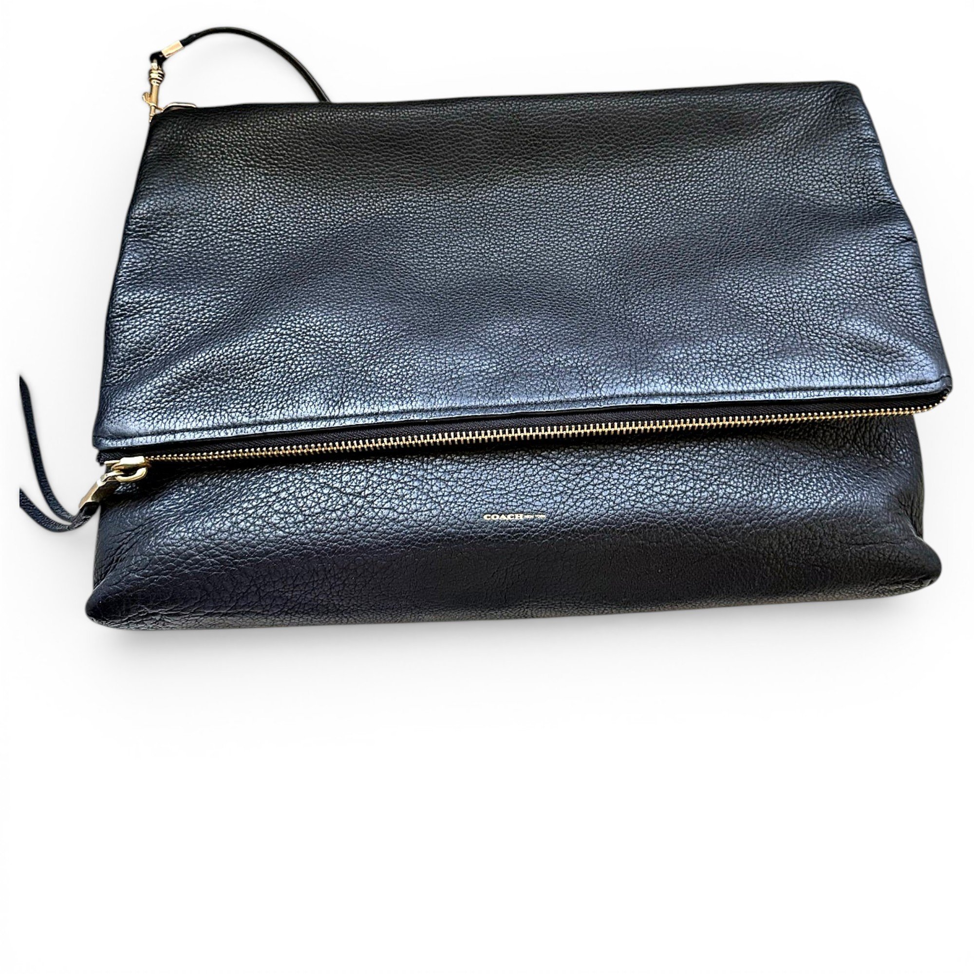 Leather clutch bag