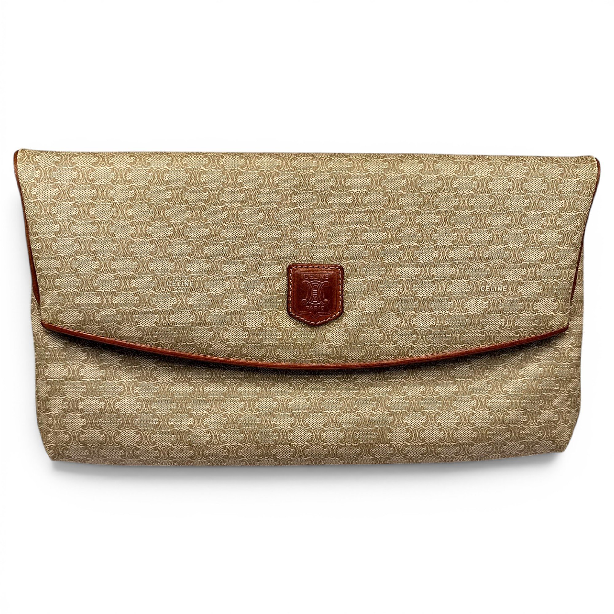Leather clutch bag