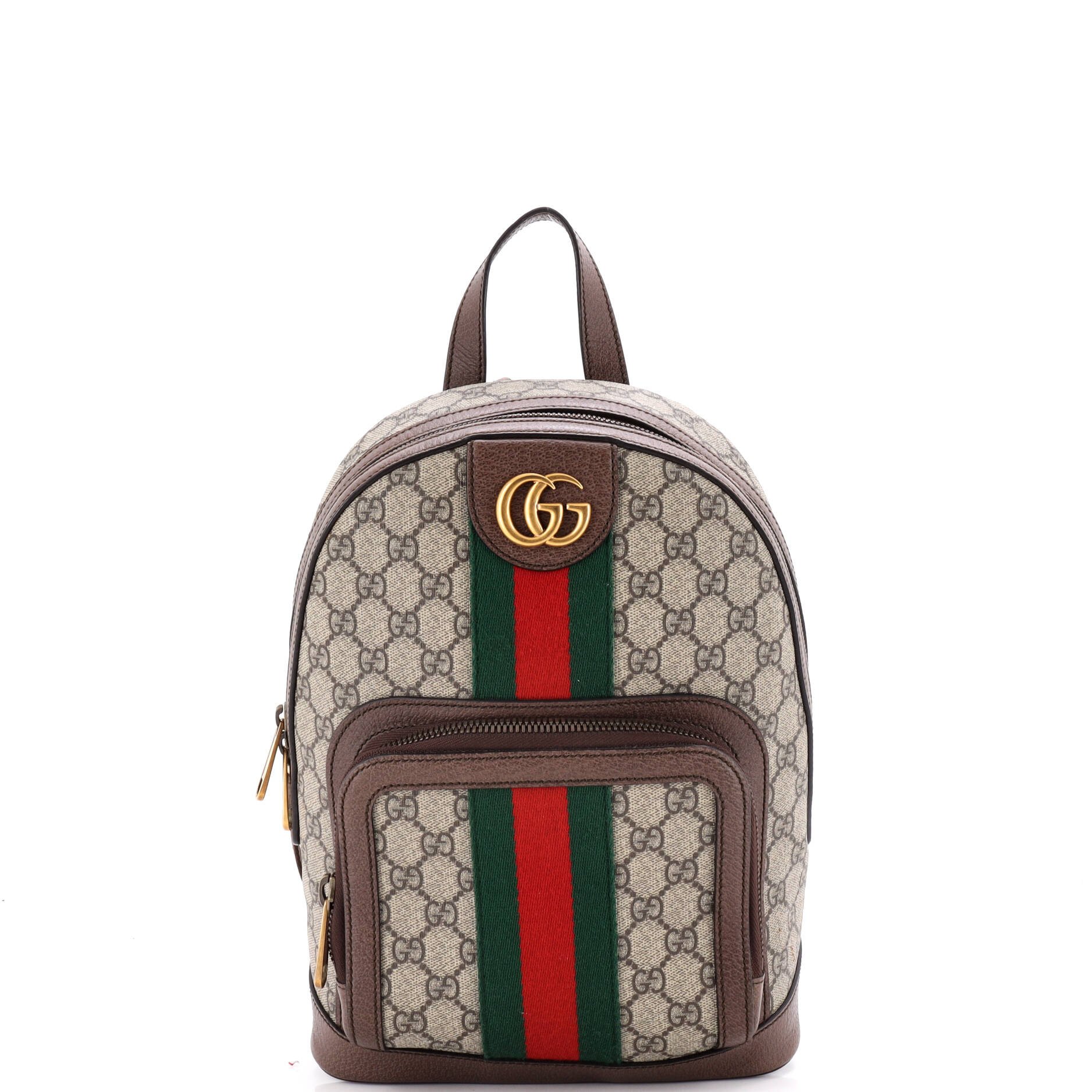Ophidia Backpack GG Coated Canvas and Leather Small